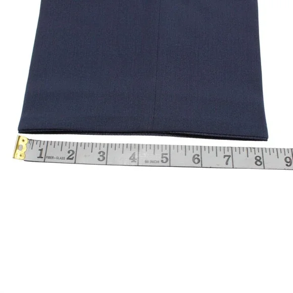 Meyer NWT Dress Pants Size 29 (Stocky US 44) Bonn In Solid Blue Polyester Blend